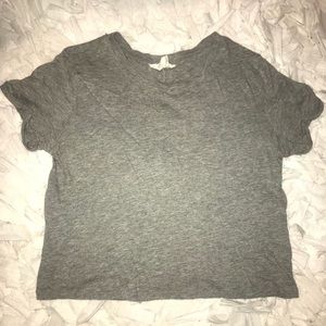 Gray crop top